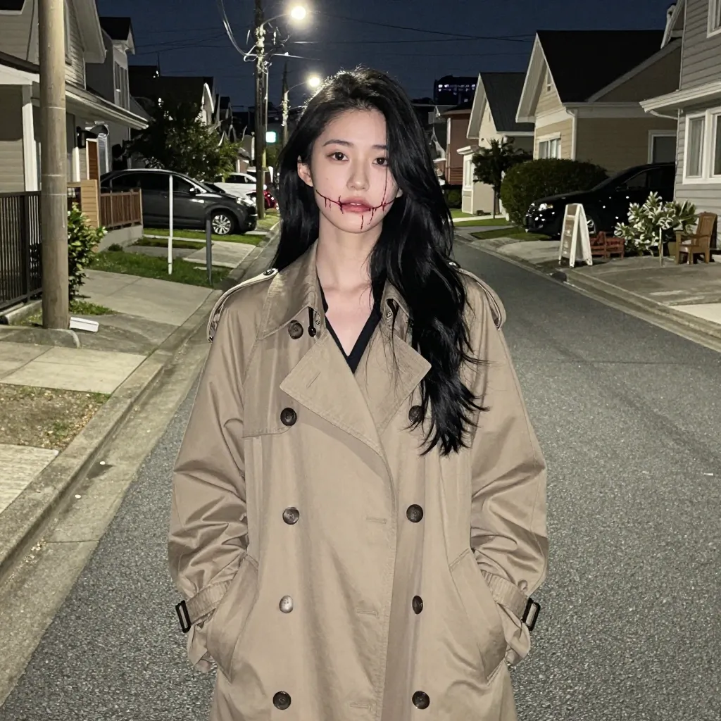 【検証】口裂け女は作れるか|同一seedでマスク差分と口裂け表情3種を検証