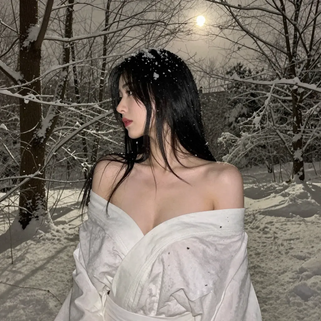 【検証】雪女は作れるか|青白い肌・冷気の息・白襦袢で人外の色気を検証